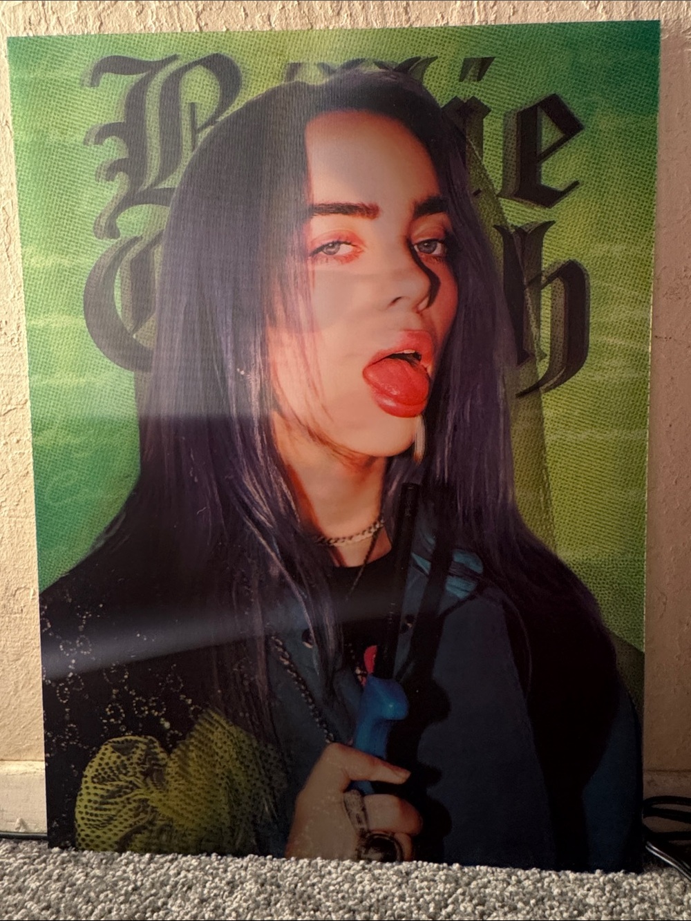 Billie Eilish Inspired Holographic 3D Poster Fan Wall Art